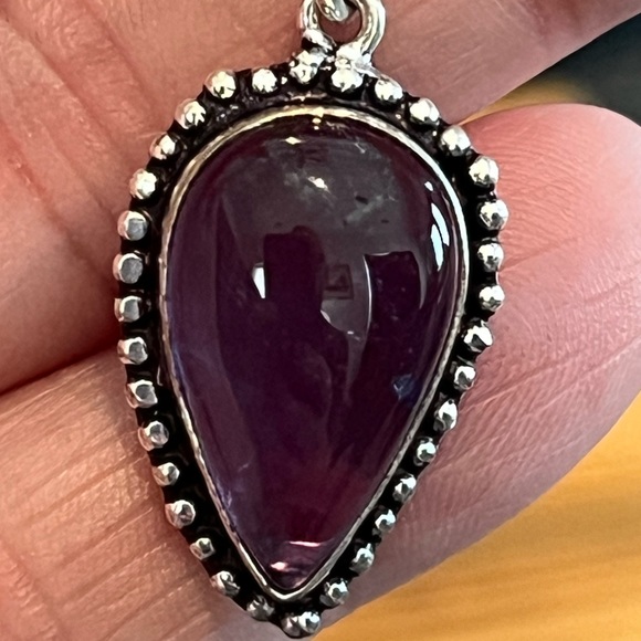 Amethyst, Aquamarine & Rainbow 🌈 Moonstone Handcrafted Pendant NWOT - Picture 13 of 17